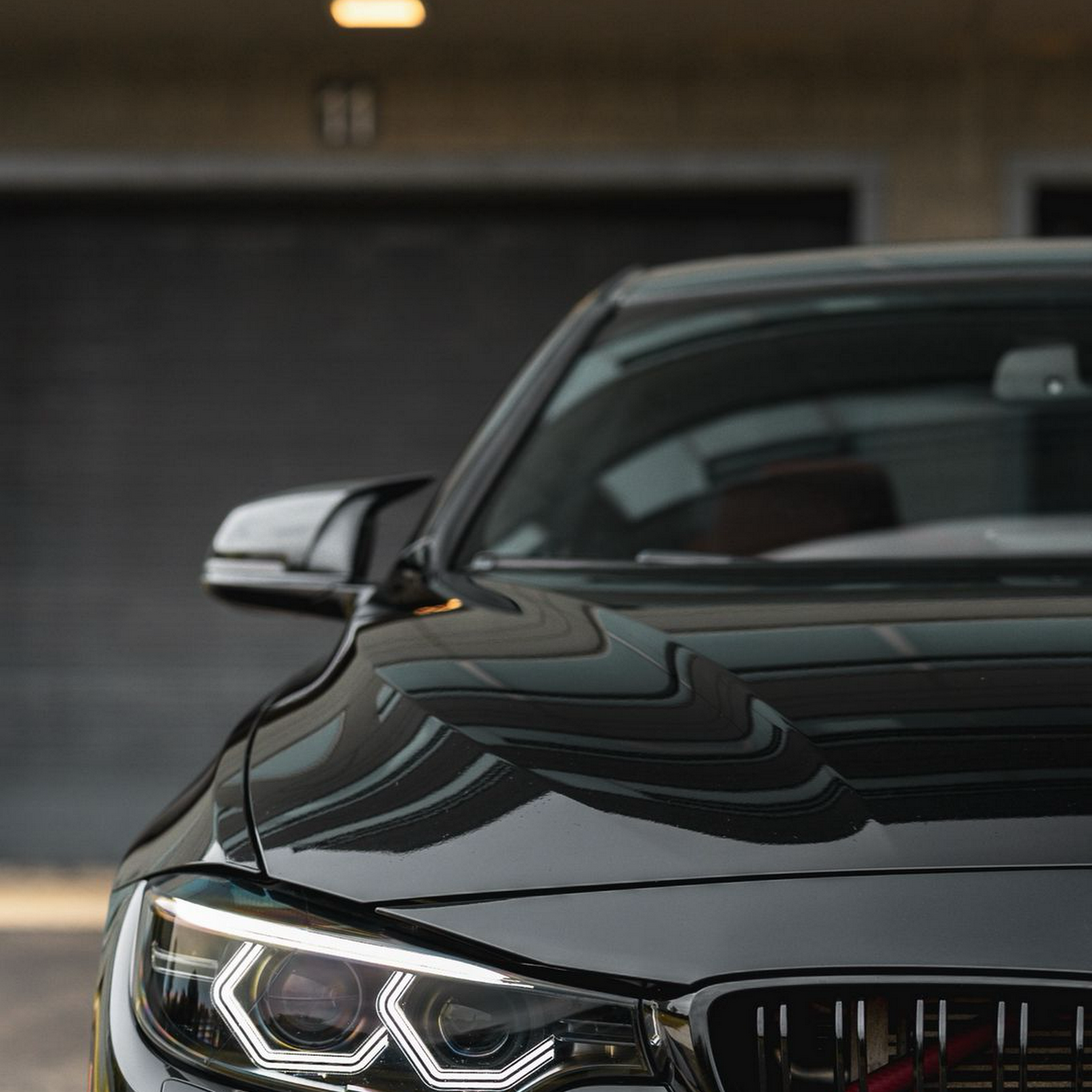 Download Black BMW M4 Front Detail Full HD iPhone