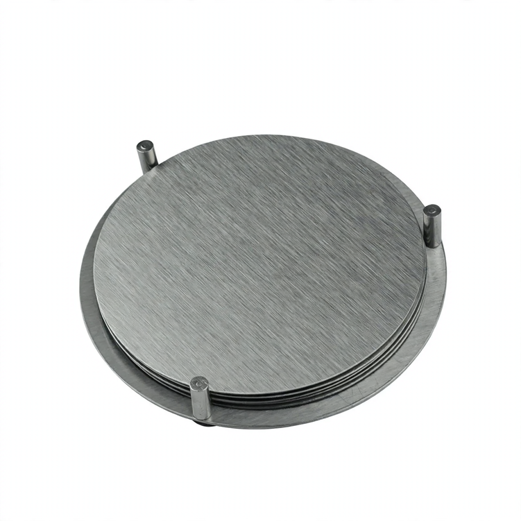 Round stainless steel coasters, set of 6