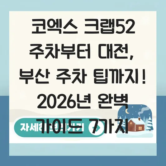 코엑스 대전 부산 크랩52 주차
