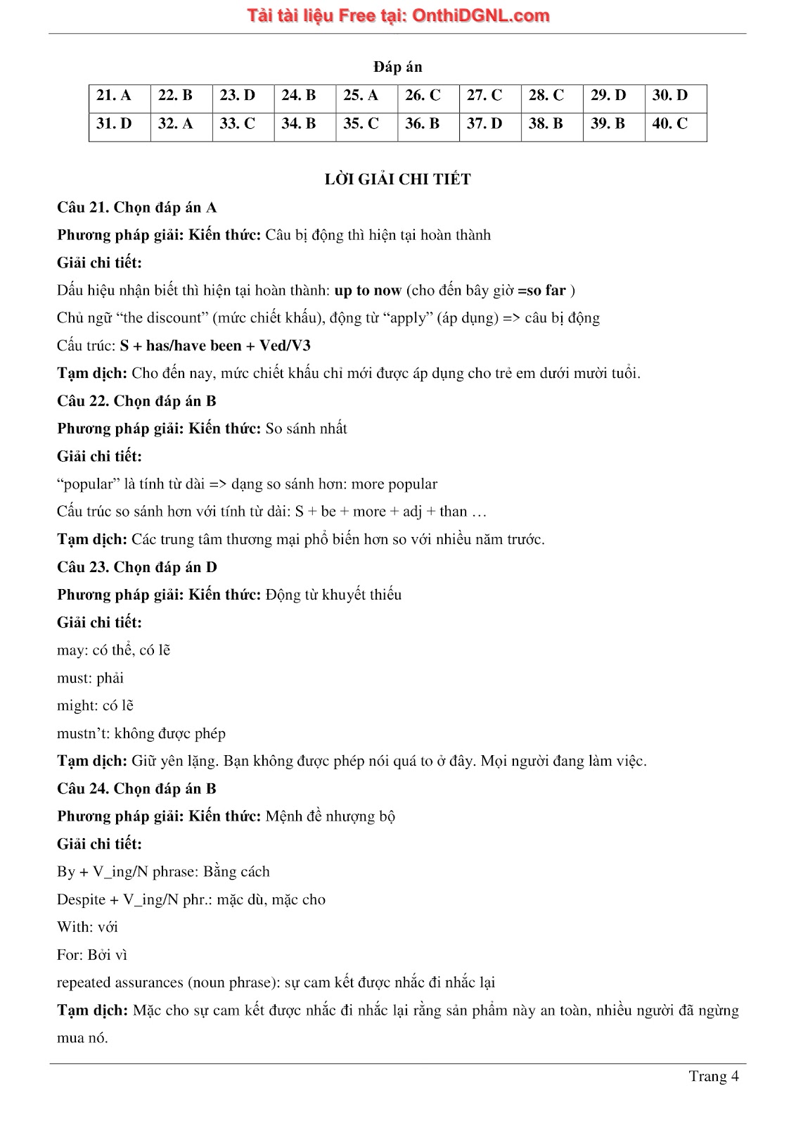 800 bài tập môn Tiếng Anh - Ôn thi ĐGNL ĐHQG TP HCM Phần 15