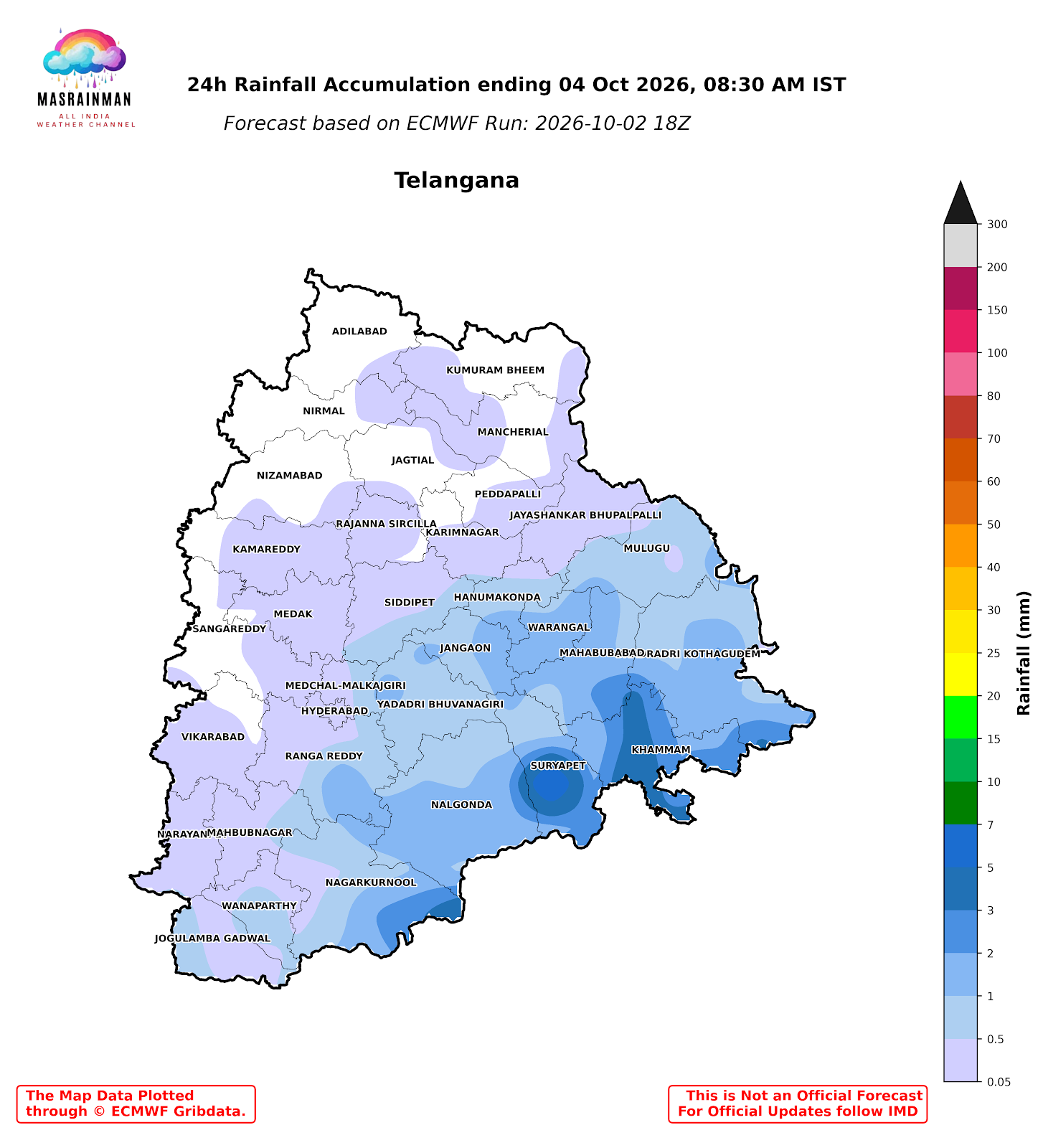 Telangana - MasRainMan Weather