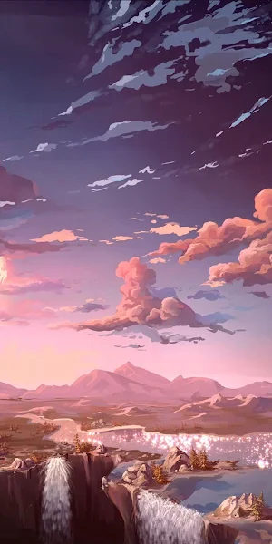 Anime, Sky, Portrait Display Full HD iPhone Wallpaper Background