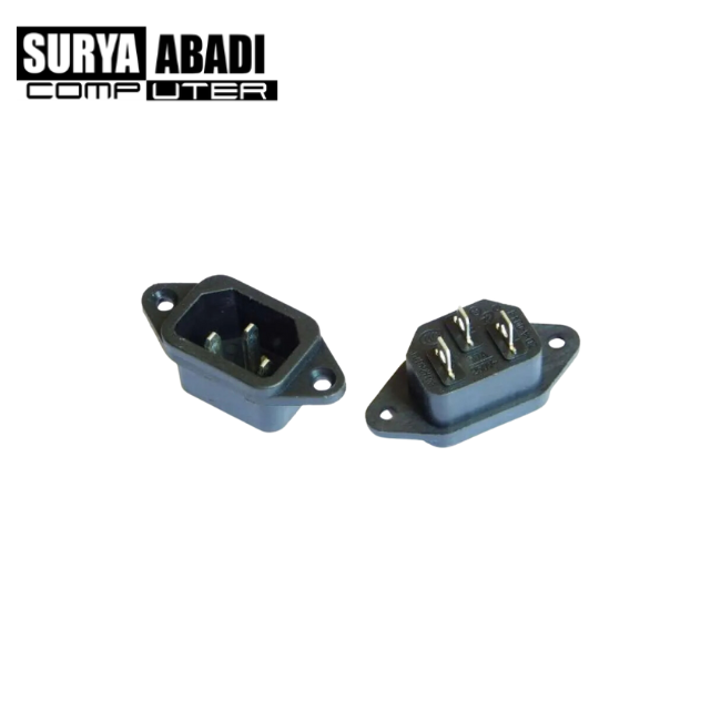 SOCKET LISTRIK KABEL POWER AC 3 LUBANG PIN PSU