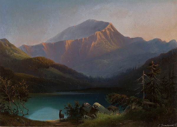 Mount Pyszna with the Smreczyny Lake in the Kościeliska Valley in the Tatra Moun