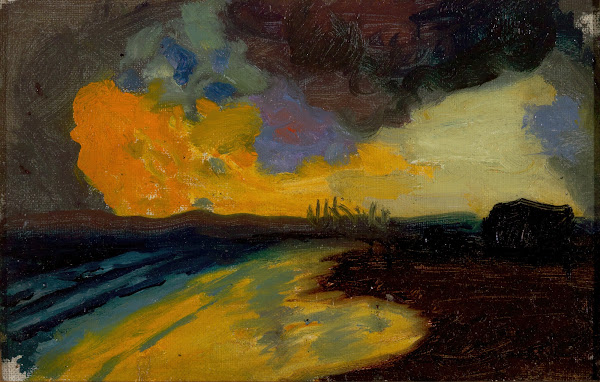 Studie zu Sonnenuntergang am Meer 1910