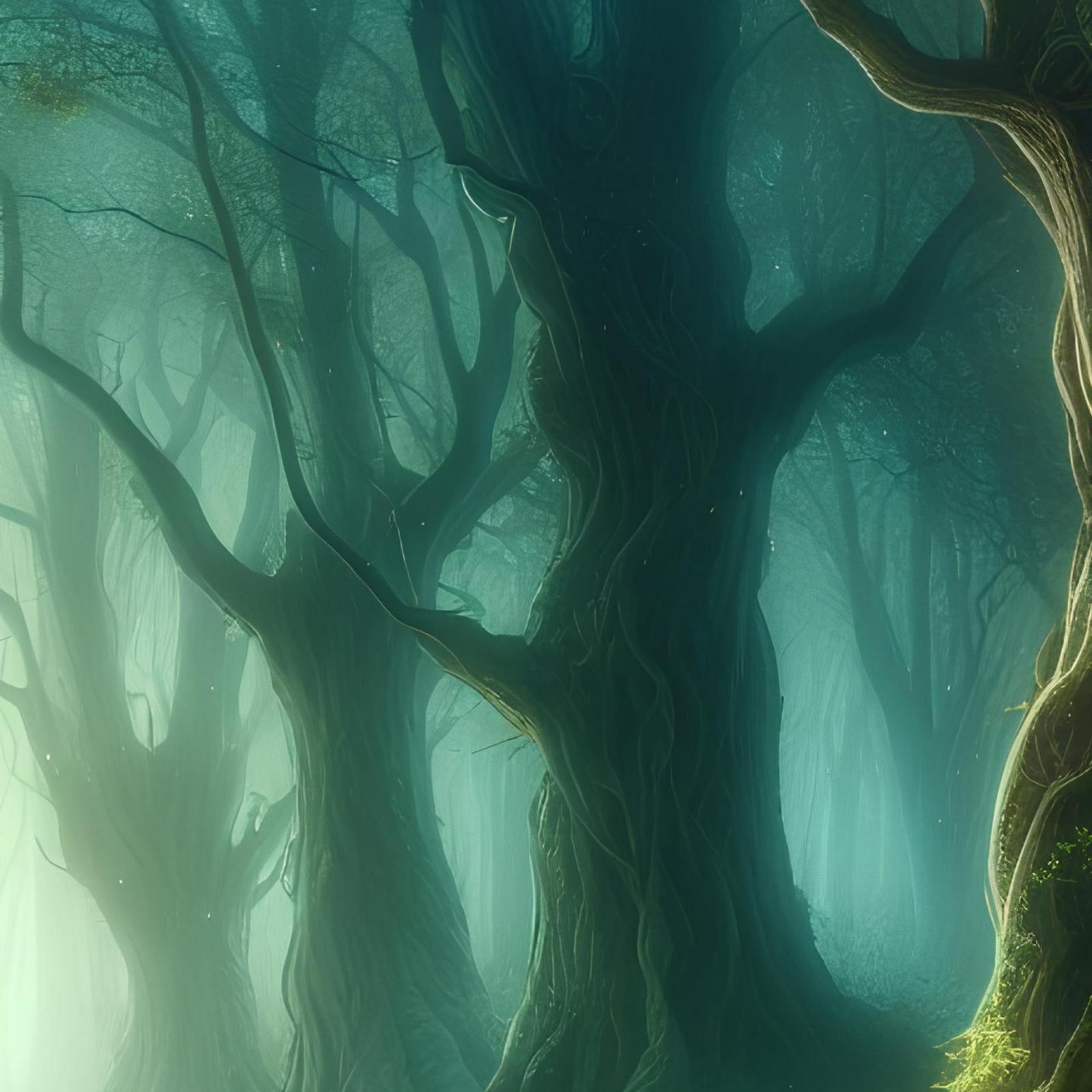 Download Enchanted Green Mossy Forest 2K iPhone