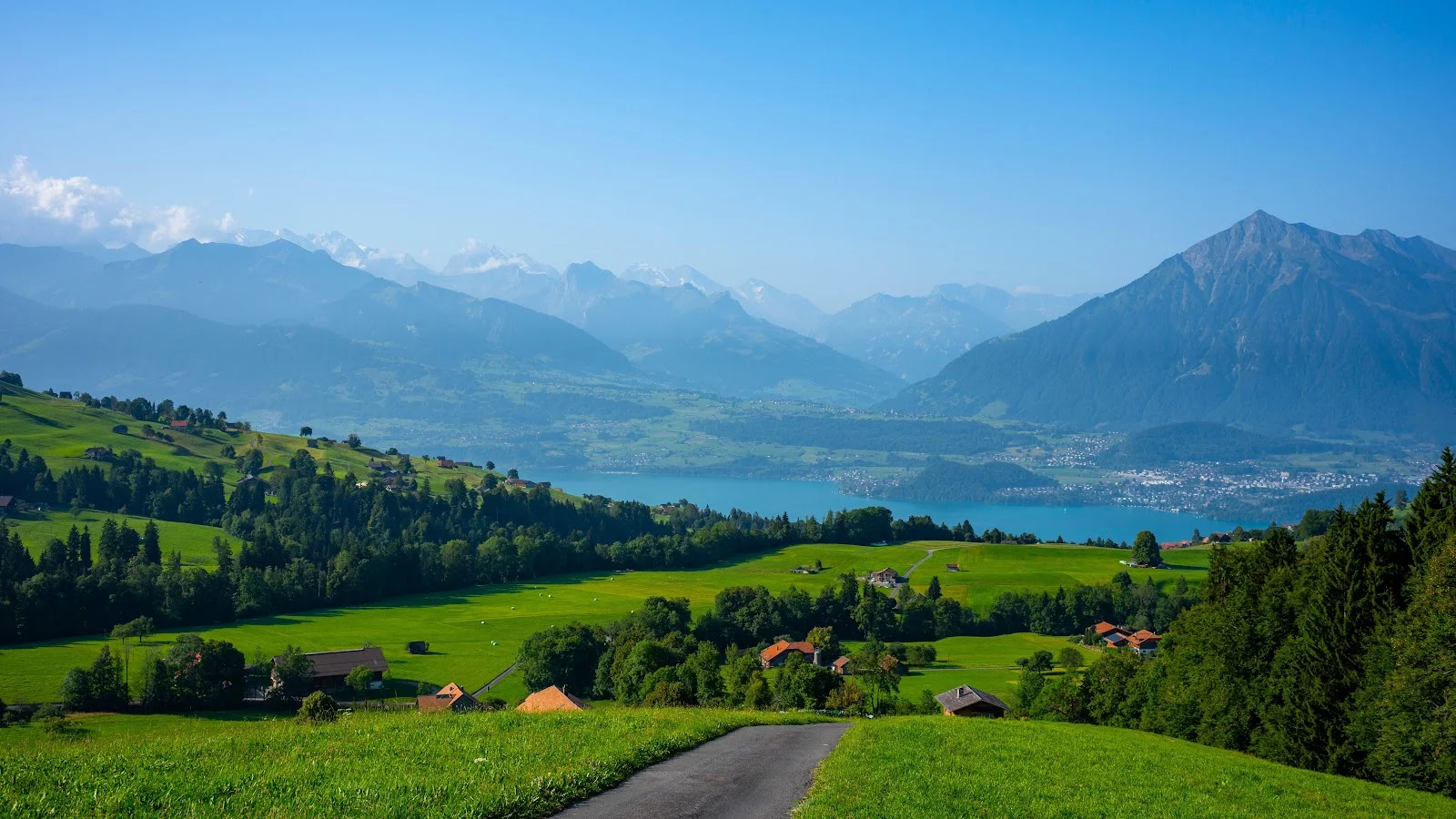 Scenic Swiss Alps Valley - Landscape Photography 5K Wallpaper (6144x3456)