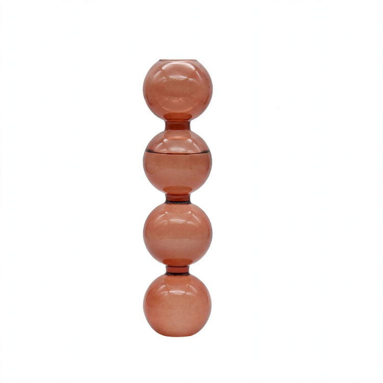 Spherical borosilicate glass vase