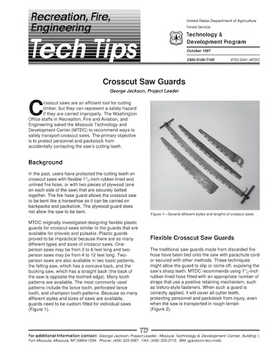 usda forest service 97232341 crosscut saw guards