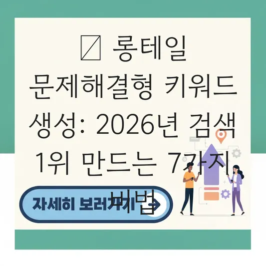  롱테일 문제해결형 키워드 생성 대표 이미지