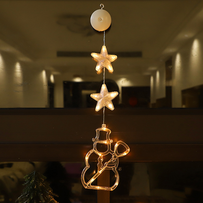 LED-Weihnachts-Lichterkette mit Saugnapf