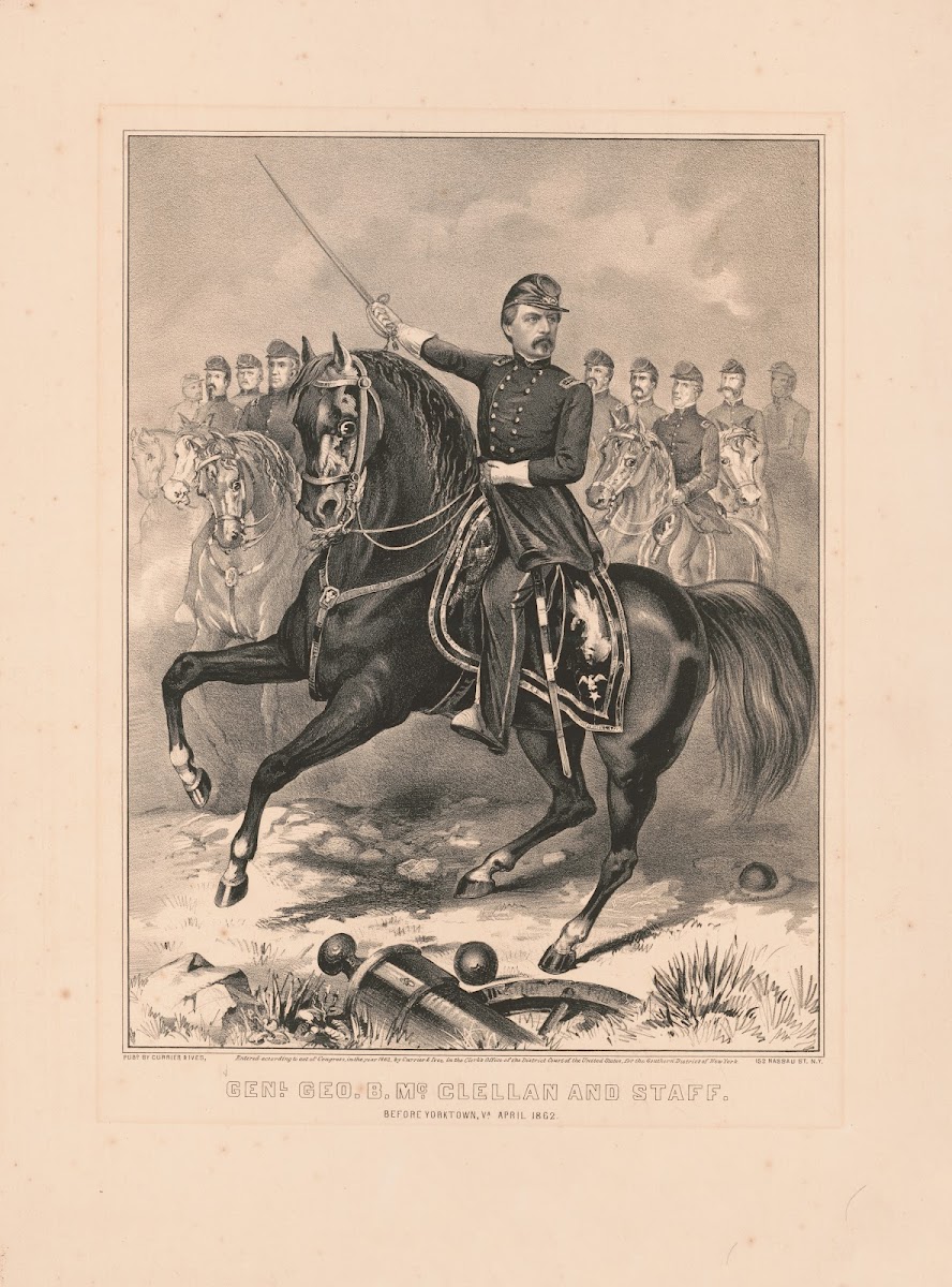 General George Brinton McClellan and staff before Yorktown Va April 1862 1862