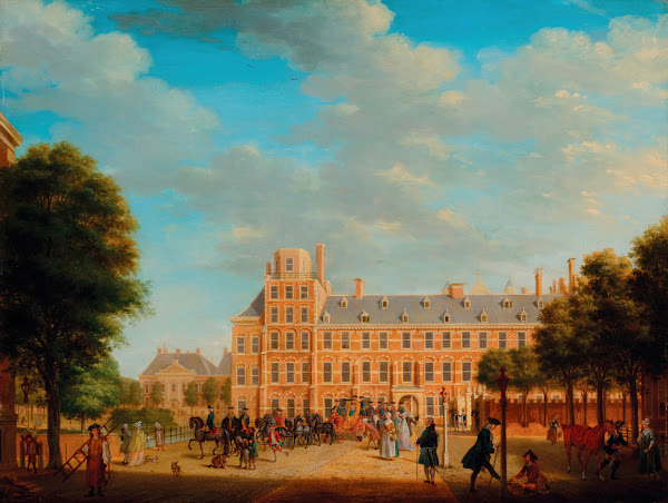 A view of The Hague with Prince William V and Duke Louis Ernest of Brunswick Lün