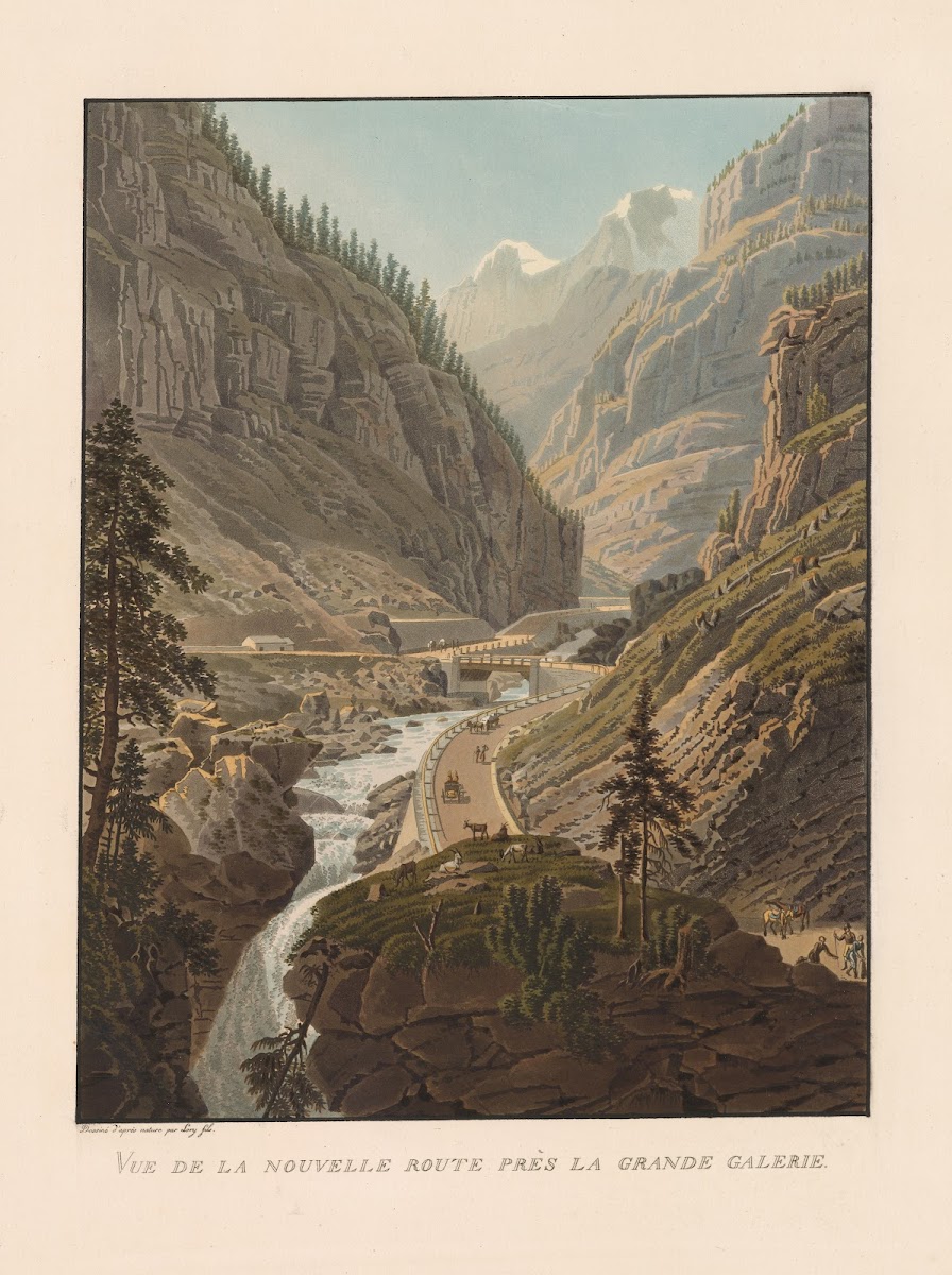 Vue de la nouvelle route près la Grande Galerie 1811