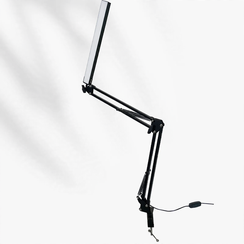 LED clamp lamp with flexible arm
