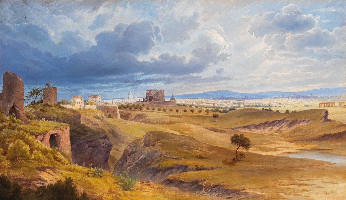 Rome as seen from the Via Appia