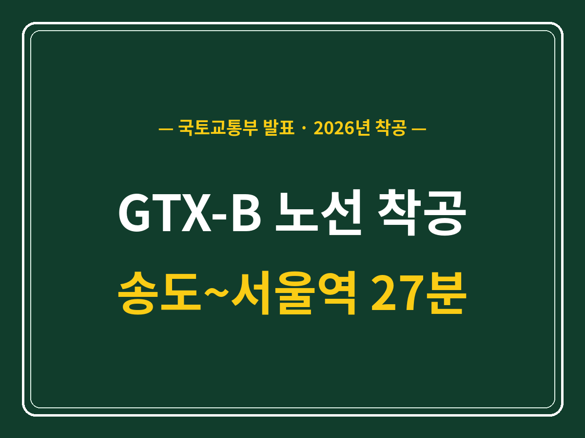 2026 GTX-B 노선 착공 노선도 14개 정차역 총정리 썸네일