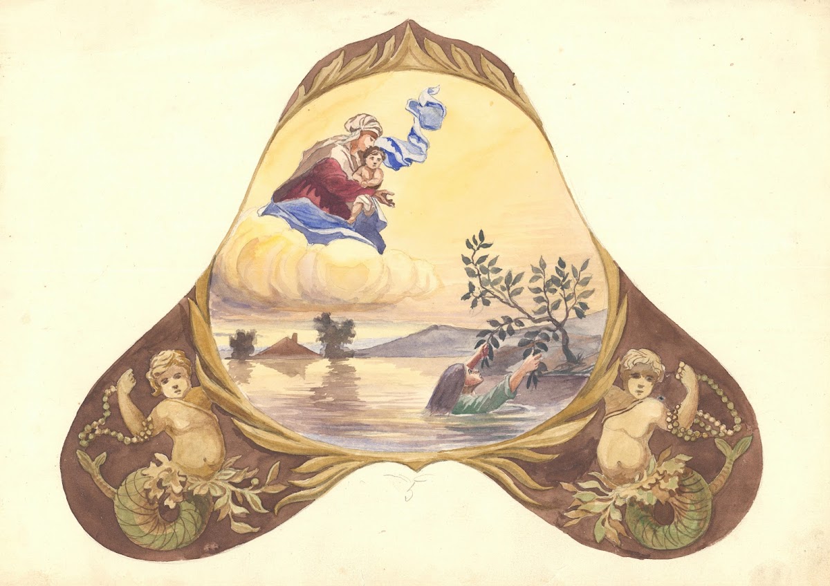 Matka Boża ratuje tonącą kobietę 1912