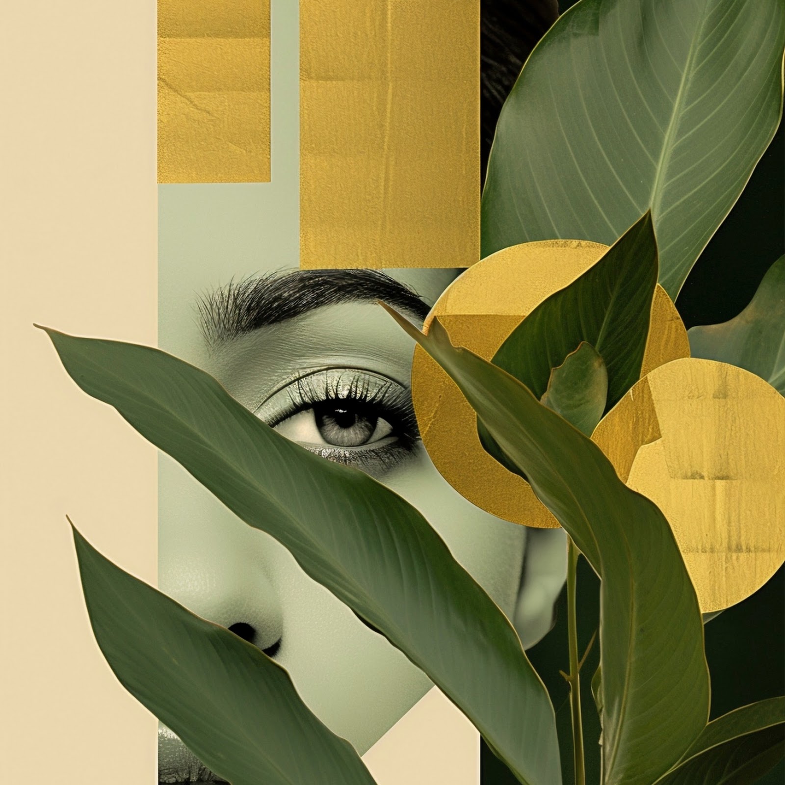 Download Abstract Botanical Woman Portrait iPhone