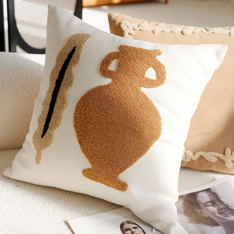 Nordic Pillow Cover, Linen, Dots and Patterns