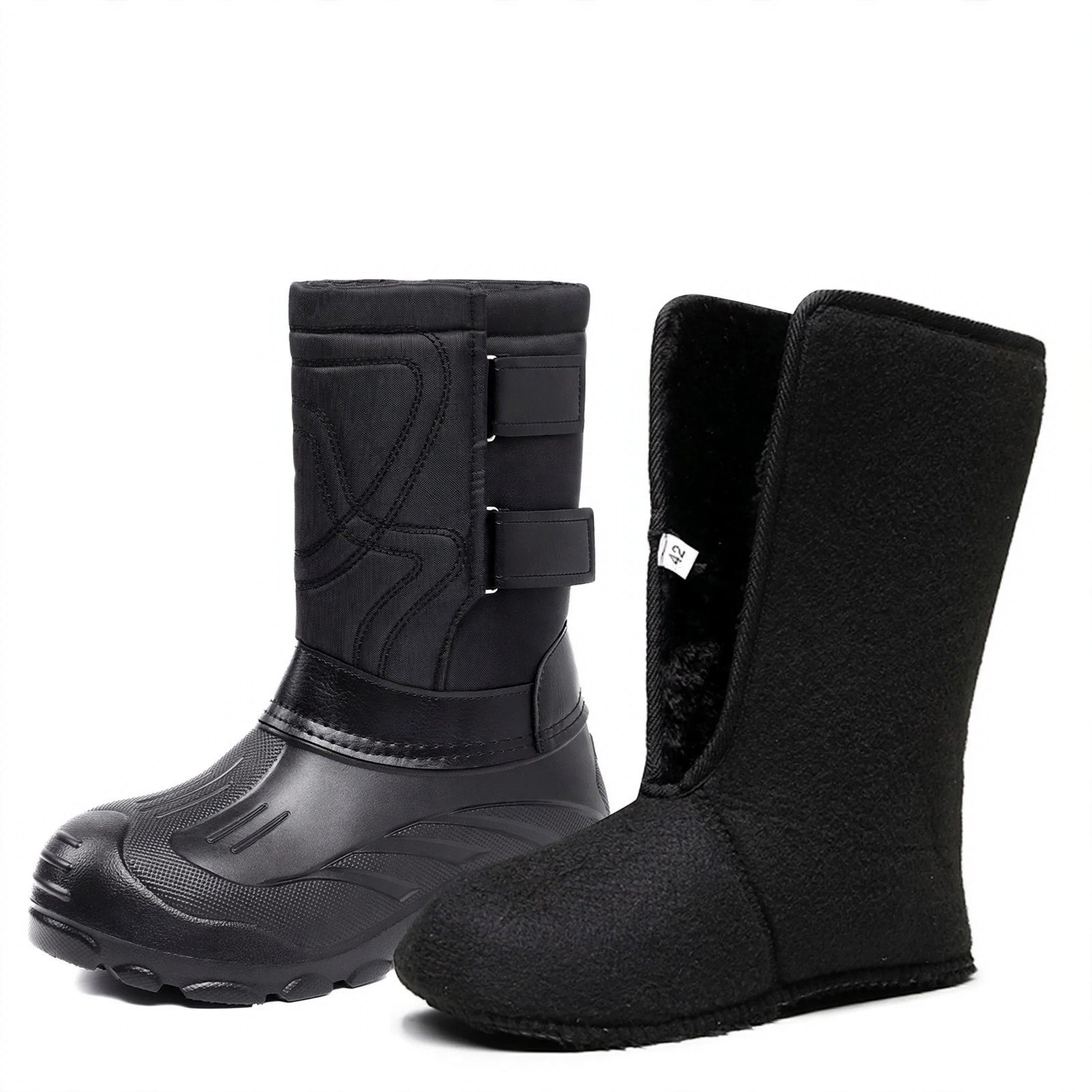 Lined Men's Winter Slip-On Boots