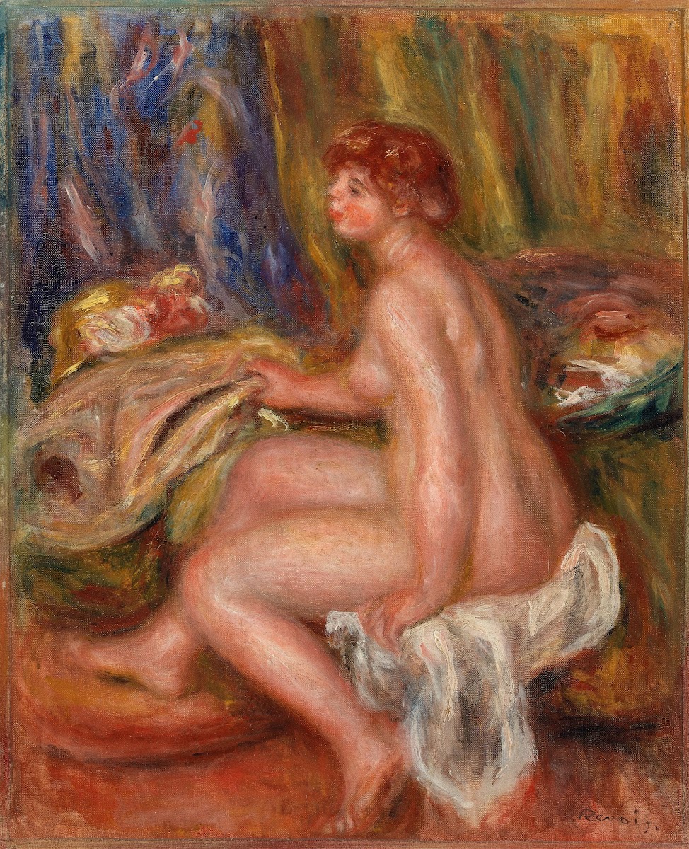 Seated Female Nude Profile View Femme nue assise vue de profil c 1917