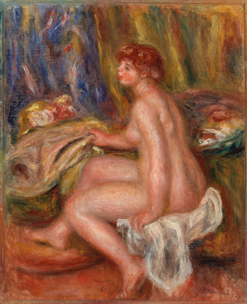 Seated Female Nude Profile View Femme nue assise vue de profil c 1917