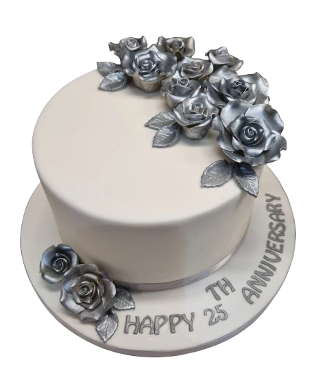 Silver Anniversary Icing Cake CB-NC705