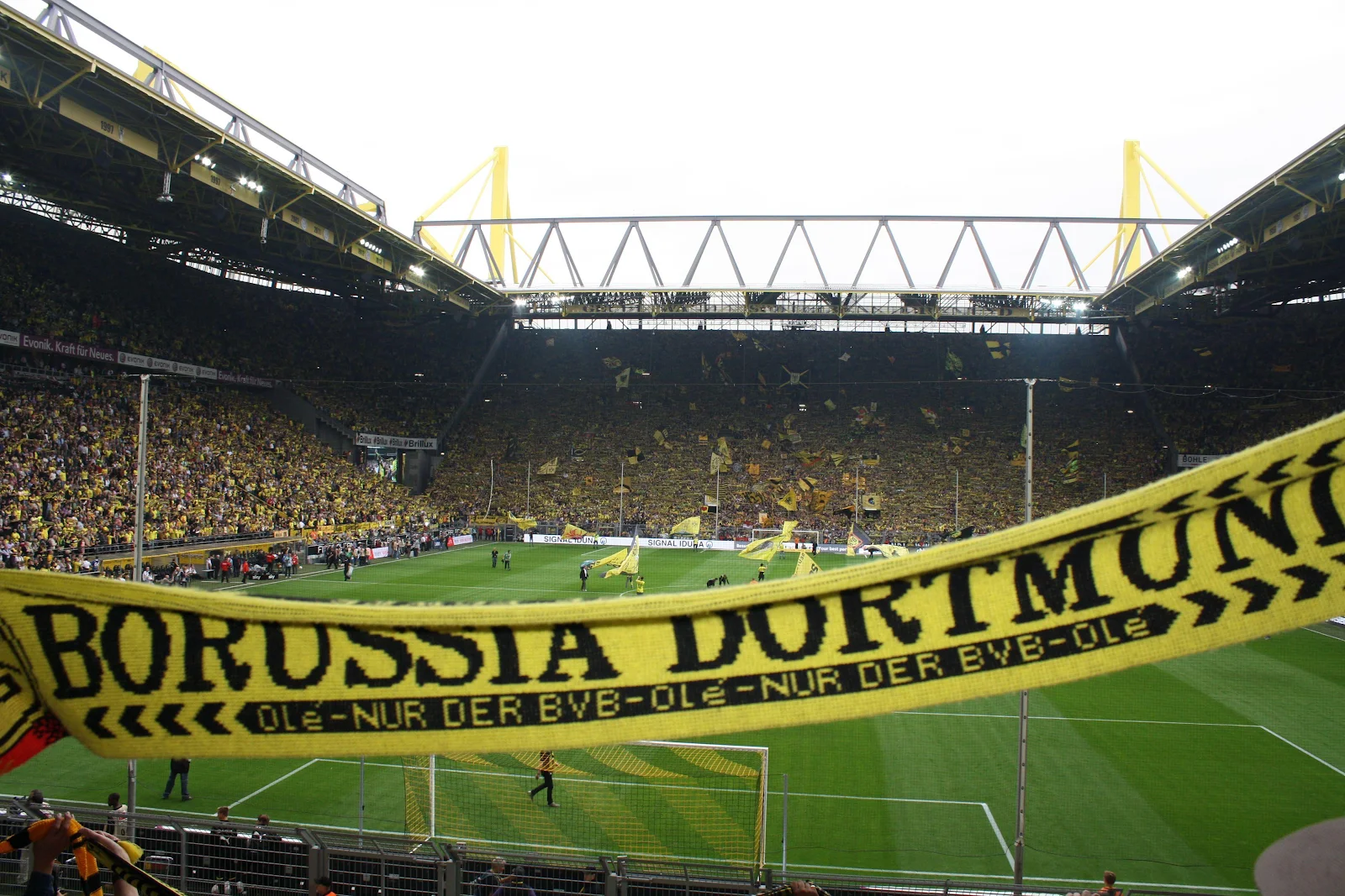Borussia Dortmund Football Stadium View - Sports Photography 4K Wallpaper (3927x2618)