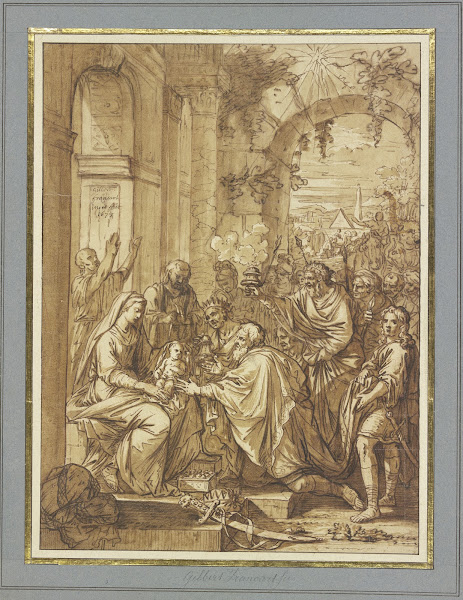 Adoration of the kings ca 1677