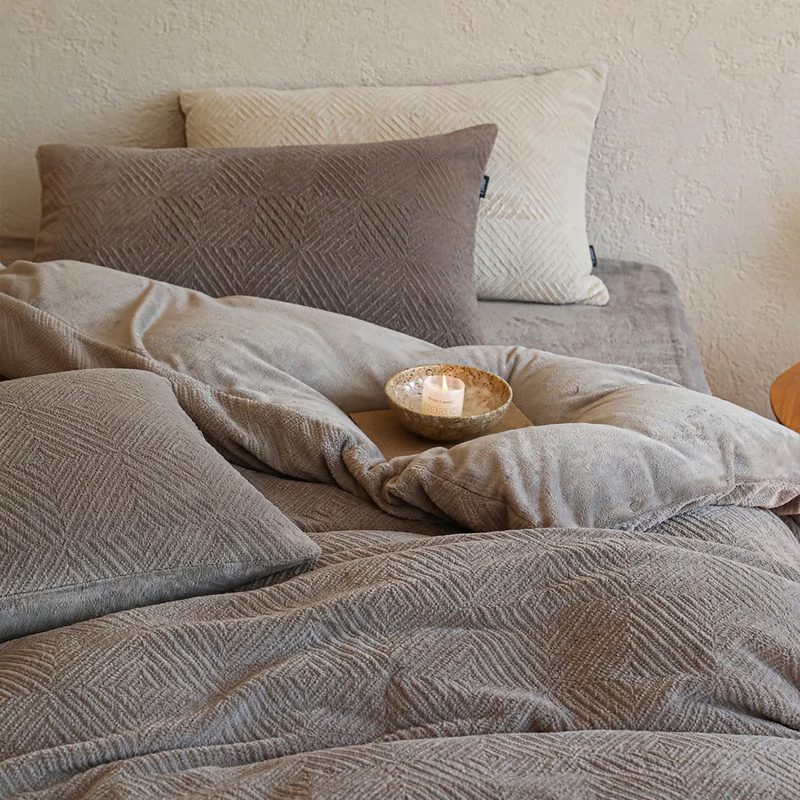 Milk fiber bedding, 4-piece, thickened, autumn/winter