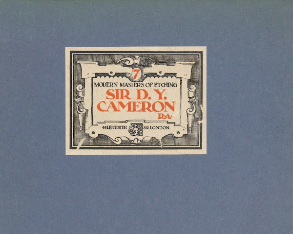 Modern Masters of Etching  David Young Cameron  cover 19th century