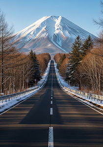 Winter Road to Mount Yotei