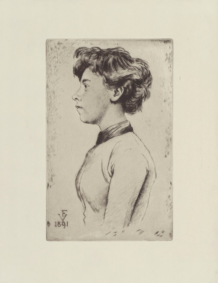 Jeune fille en buste 1891