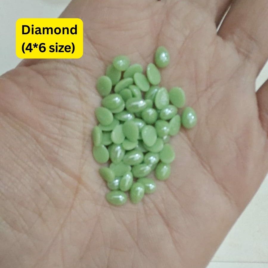 Base Light green Diamond Tikali (4*6 size) pack of 50
