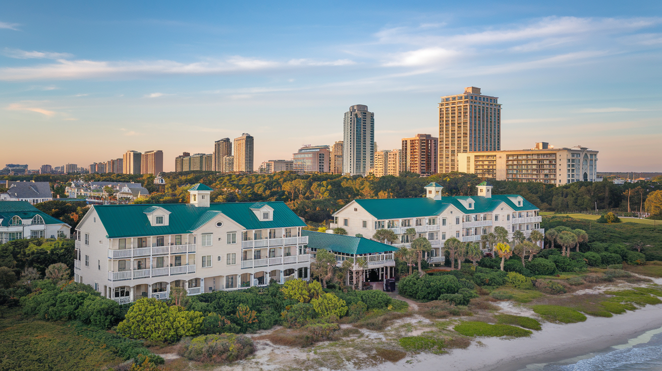 Distance from North Myrtle Beach to Litchfield Resort