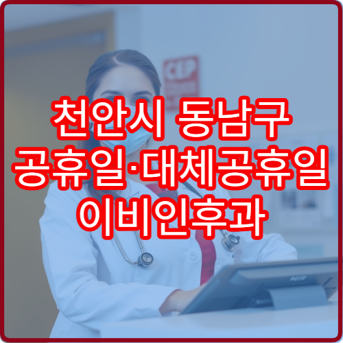 천안시 동남구 공휴일·대체공휴일 이비인후과 진료 병원 비염·중이염 치료 가능