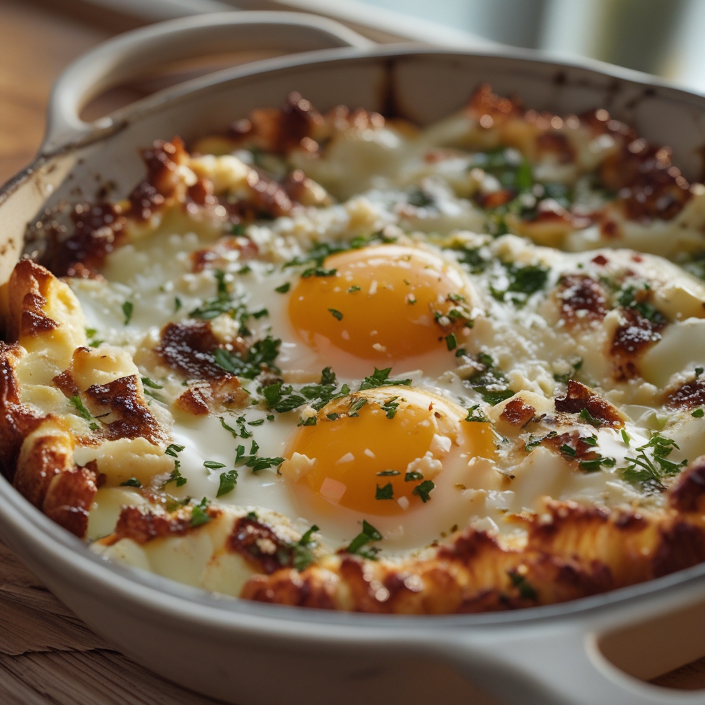 Baked Feta Eggs Recipe – Easy & Flavorful Breakfast Delight finished