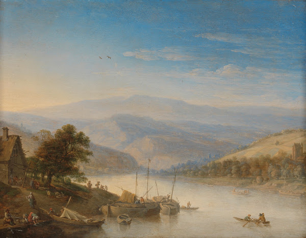 Gezicht op de Rijn bij Andernach 1655