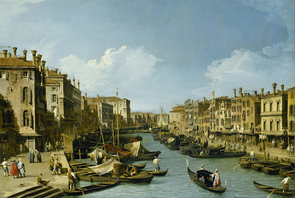 The Grand Canal near the Rialto Bridge Venice 1728 1732
