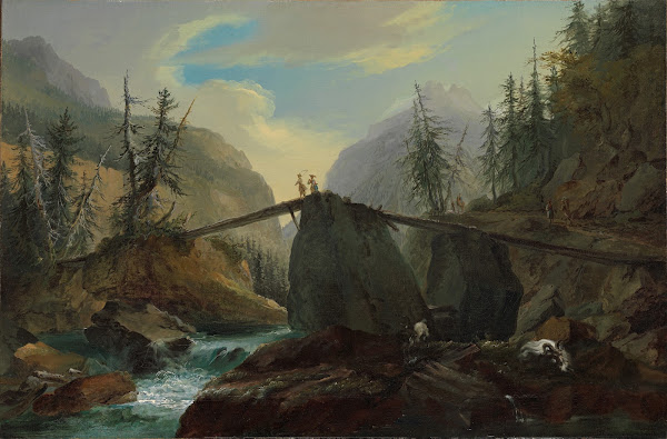 Holzsteg über die Lütschine bei Gsteig 1774