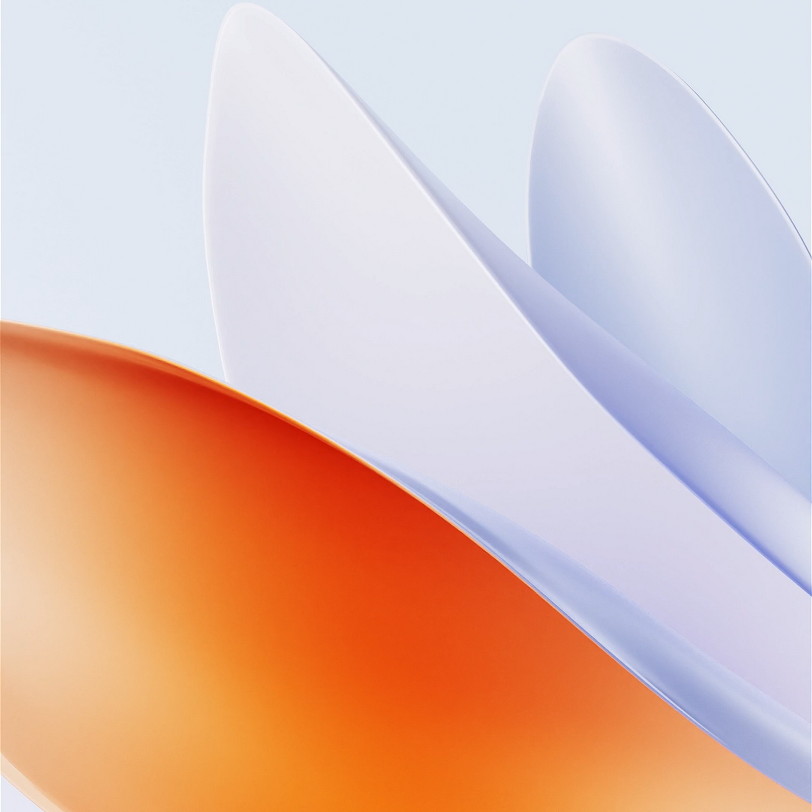 Download Flowing Abstract Orange Blue Waves Full HD iPhone