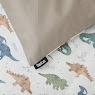 Children's changeable bedding set 4 el Twins Satin Limited Dinosaurs grey