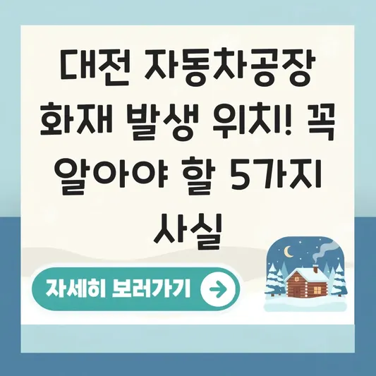 대전 자동차공장 화재 발생 위치
