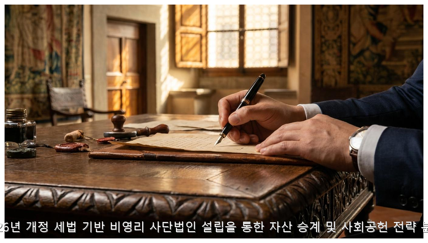 2026년 개정 세법 기반 비영리 사단법인 설립을 통한 자산 승계 및 사회공헌 전략 분석 핵심 안내 및 분석 인포그래픽 (3)