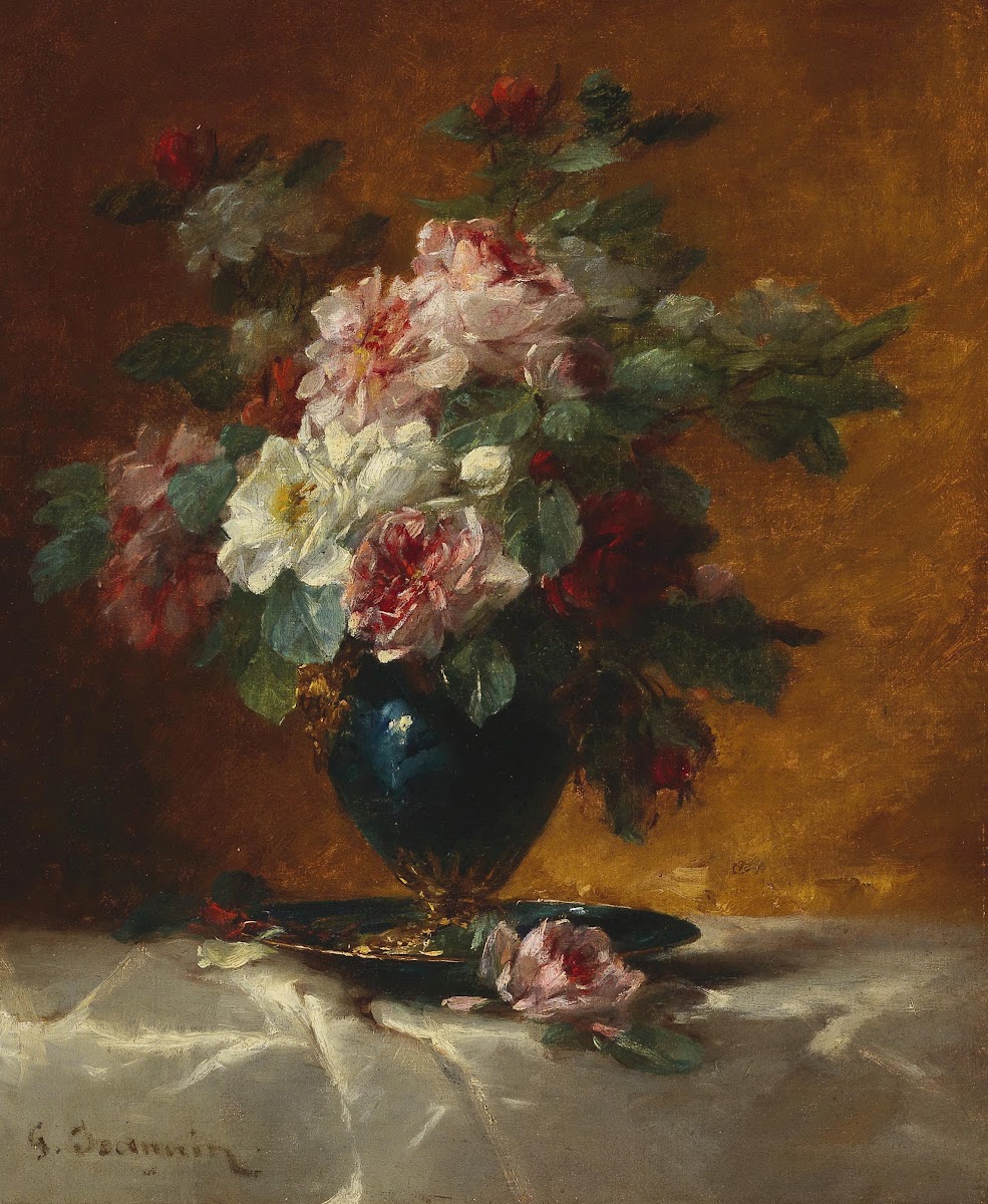 Blumenstück mit Rosen