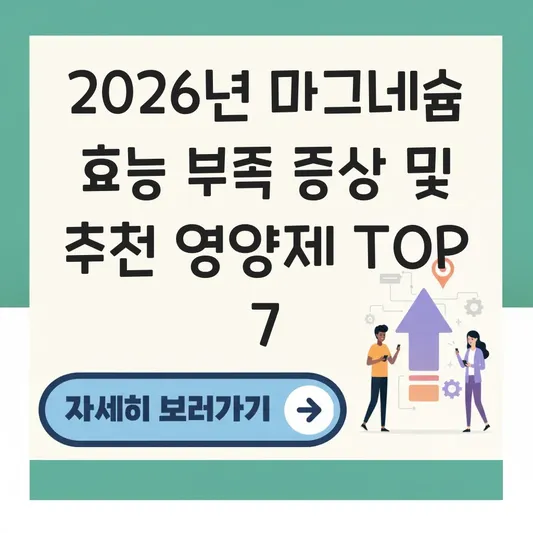 마그네슘 효능 부족 증상 및 추천 영양제 대표 이미지