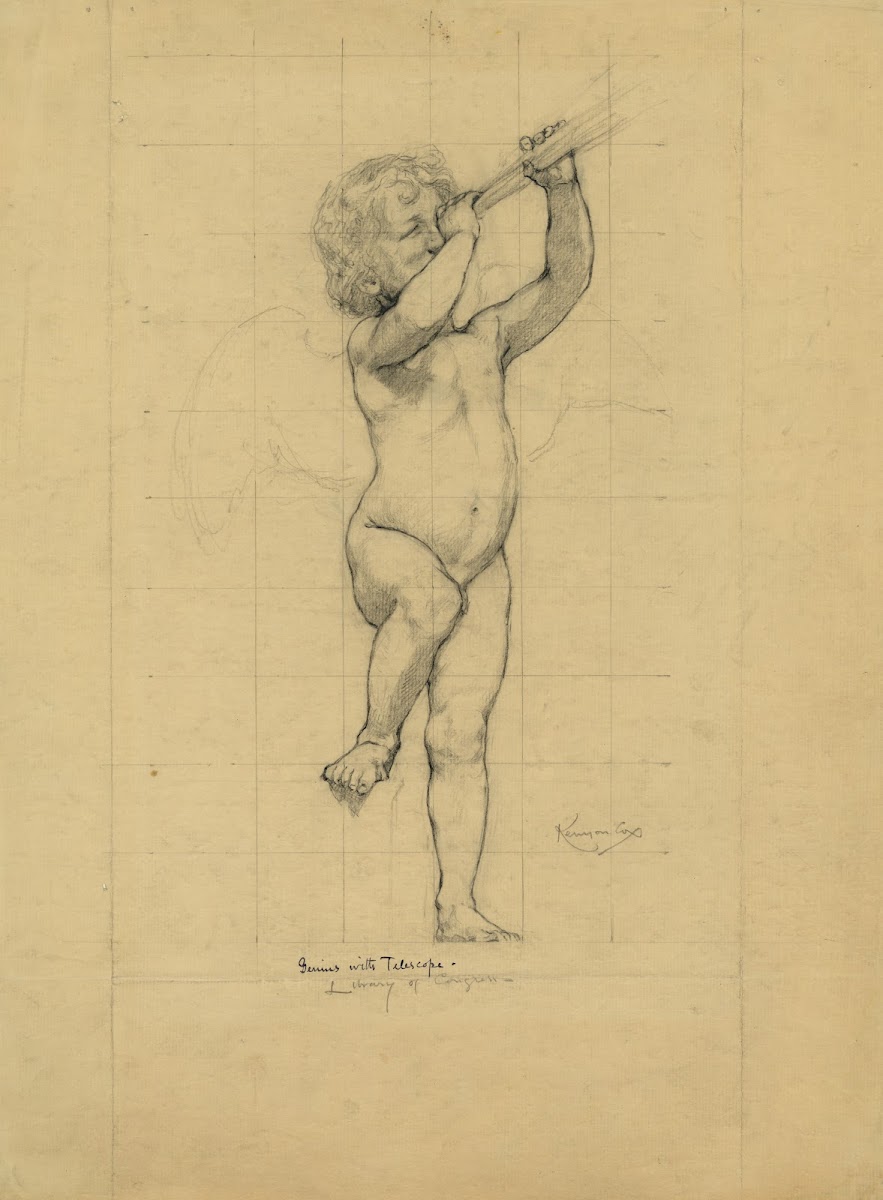 Genius with telescope 1896