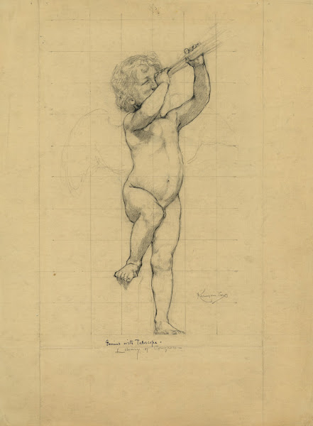 Genius with telescope 1896