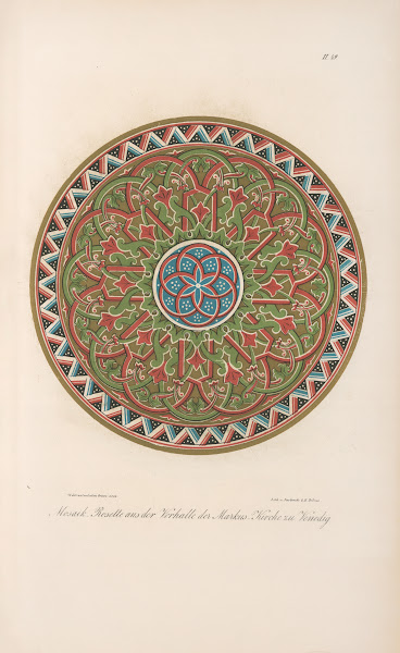 Mosaik Rosette aus der Vorhalle der Markus Kirche zu Venedig 1842